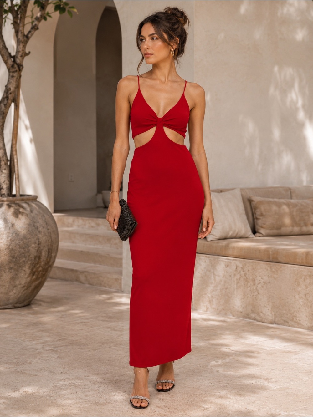 NEW Alice + Olivia Havana Cutout Dress – Red – Size 8 – MSRP